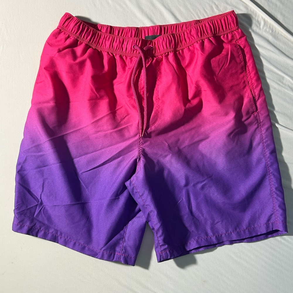 ASOS Men’s Gradient Pink and Purple Swimming Shorts Medium